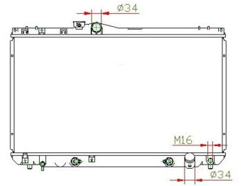 6 699 р. Радиатор основной для TOYOTA MARKII  CHASER  CRESTA #X90 16400-46240 DAR rd300053  с доставкой в г. Кинешма. Увеличить фотографию 2