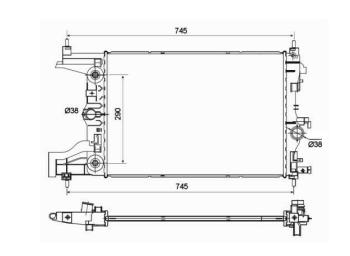 Радиатор основной для CHEVROLET CRUZE1.4-1.8,ORLANDO 1.8 09-,OPEL ASTRA J 1.4-1 09-,ZAFIRA C 1.8 10- DAR rd300063