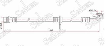 30563607Шланг тормозной передний левый HONDA FITJAZZ II 08-13 SEIKEN 30563607
