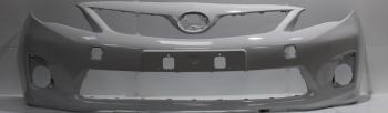 Бампер передний DAR (окрашенный) Toyota Corolla  E150 (2009-2013) седан рестайлинг (Белый (Super White 040))