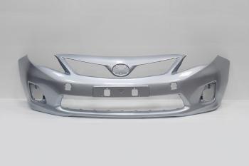 Бампер передний DAR (окрашенный) Toyota Corolla  E150 (2009-2013) седан рестайлинг (Светло синий (LIGHT BLUE 8S1))