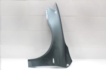 Крыло переднее левое DAR (окрашенное) Mitsubishi Lancer  10 CY (2007-2017) седан дорестайлинг, хэтчбэк дорестайлинг, седан рестайлинг, хэтчбек 5 дв рестайлинг (Серо-зеленый A86)