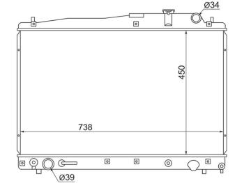 7 599 р. Радиатор основной для TOYOTA ESTIMA MCR30W 1MZFE 2000-2005  с доставкой в г. Кинешма. Увеличить фотографию 3