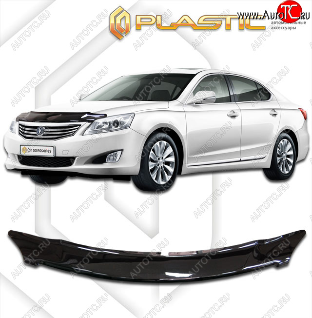 2 159 р. Дефлектор капота CA-Plastic Changan Reaton (2013-2017) (classic черный, без надписи)  с доставкой в г. Кинешма