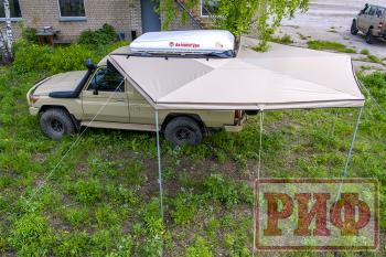 33 649 р. Маркиза автомобильная РИФ комбинированная (прямоугольная с веерной частью) 2,5 х2.5 м (левая) РИФ rifavf072525601  с доставкой в г. Кинешма. Увеличить фотографию 2