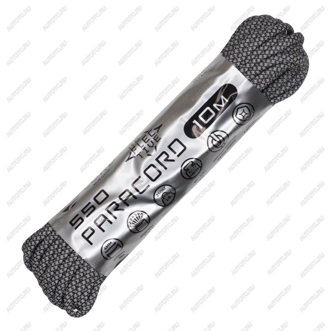 539 р. Паракорд 550 CORD nylon 10м SuperReflective (black snake) CORD 550.n10.lm.b.snk  с доставкой в г. Кинешма