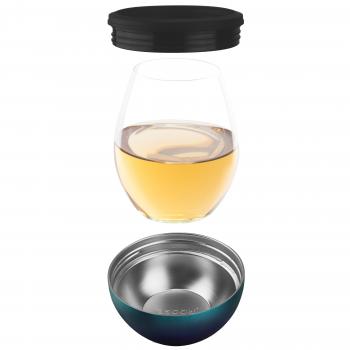 2 379 р. Термобокал для вина WINE KUZIE 440 мл, серебряный ASOBU stl24.11-silver  с доставкой в г. Кинешма. Увеличить фотографию 3