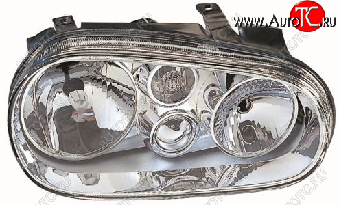 5 999 р. Левая фара передняя (с ПТФ) DEPO Volkswagen Golf 4 (1997-2003)  с доставкой в г. Кинешма