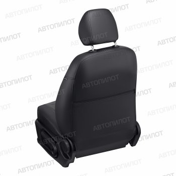 13 649 р. Чехлы сидений (экокожа/велюр, горбы) Автопилот  Daewoo Nexia  дорестайлинг (1995-2008) (черный/федерер)  с доставкой в г. Кинешма. Увеличить фотографию 3