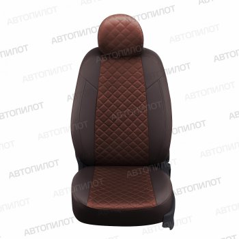 21 999 р. Чехлы на сиденья Алькантара ромб (9 мест экокожа) Автопилот Ford Transit цельнометаллический фургон (2014-2022) (шоколад)  с доставкой в г. Кинешма. Увеличить фотографию 5