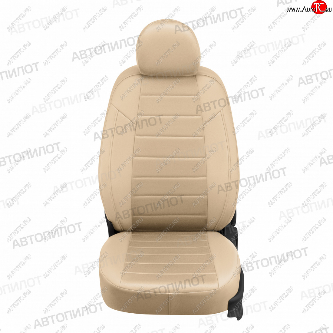 13 649 р. Чехлы сидений (экокожа/алькантара) Автопилот KIA Carens UN (2006-2013) (бежевый)  с доставкой в г. Кинешма