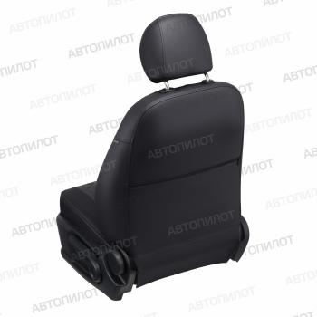 8 249 р. Чехлы на сиденья Экокожа (5 мест раздел. 40/60 экокожа) Автопилот Peugeot Partner Tepee (2008-2012) (черный/темно-серый)  с доставкой в г. Кинешма. Увеличить фотографию 5