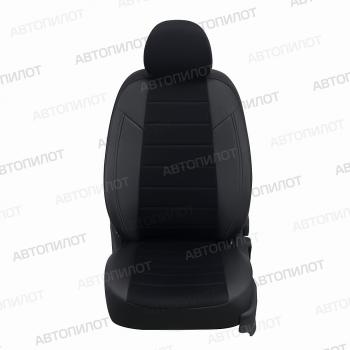 8 249 р. Чехлы на сиденья Алькантара (раздельн. 40/60 экокожа) Автопилот Renault Kaptur дорестайлинг (2016-2020) (черный)  с доставкой в г. Кинешма. Увеличить фотографию 4