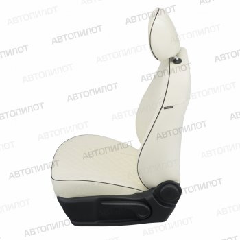 8 749 р. Чехлы сидений (экокожа) Автопилот Ромб Hino 300 (2010-2025) (белый)  с доставкой в г. Кинешма. Увеличить фотографию 4
