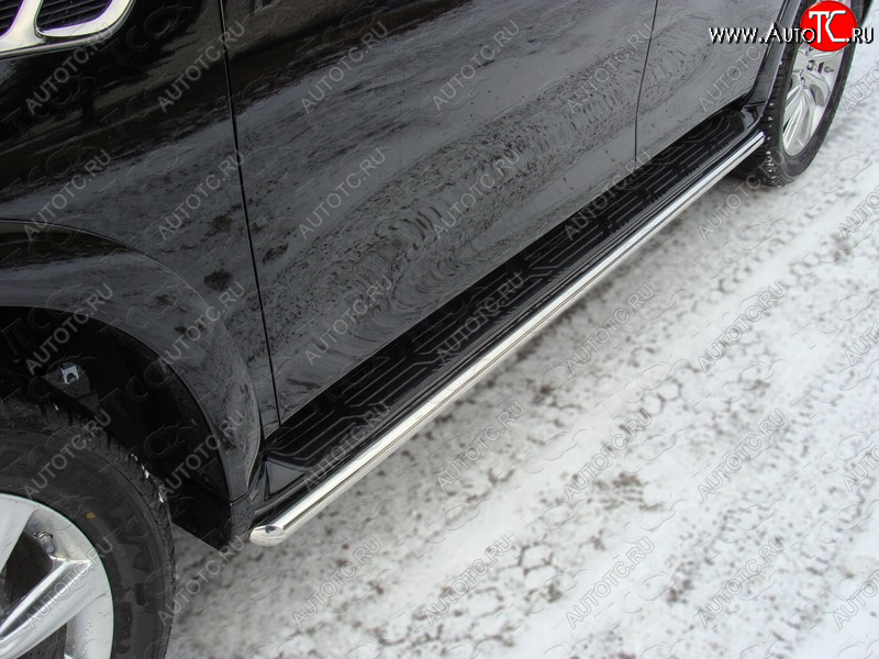 23 549 р. Защита порогов алюминий 42,4 мм, ТСС Тюнинг  INFINITI QX80  Z62 (2014-2018) 1-ый рестайлинг  с доставкой в г. Кинешма