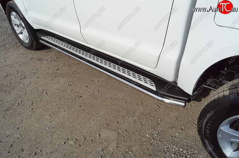 22 749 р. Защита порогов алюминий 42,4 мм, ТСС Тюнинг  JAC T6 (2018-2024) пикап  с доставкой в г. Кинешма