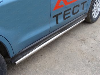 Защита порогов труба d60,3 мм ТСС Тюнинг Mitsubishi ASX (2013-2016) 1-ый рестайлинг (серые)