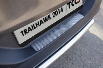 Накладка на задний бампер (Trailhawk) ТСС Тюнинг Jeep Cherokee  KL (2014-2017) дорестайлинг (Декоративная)