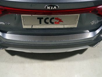 Накладка на задний бампер, ТСС Тюнинг KIA Rio  X (2020-2025) рестайлинг (Лист шлифованный)