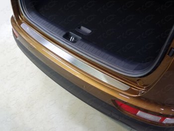 Накладка на задний бампер, ТСС Тюнинг KIA Sportage  4 QL (2016-2018) дорестайлинг (Лист шлифованный)
