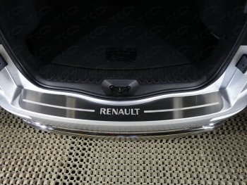 Накладка на задний бампер, ТСС Тюнинг Renault Koleos  2 (2016-2025) (лист шлифованный надпись Renault)