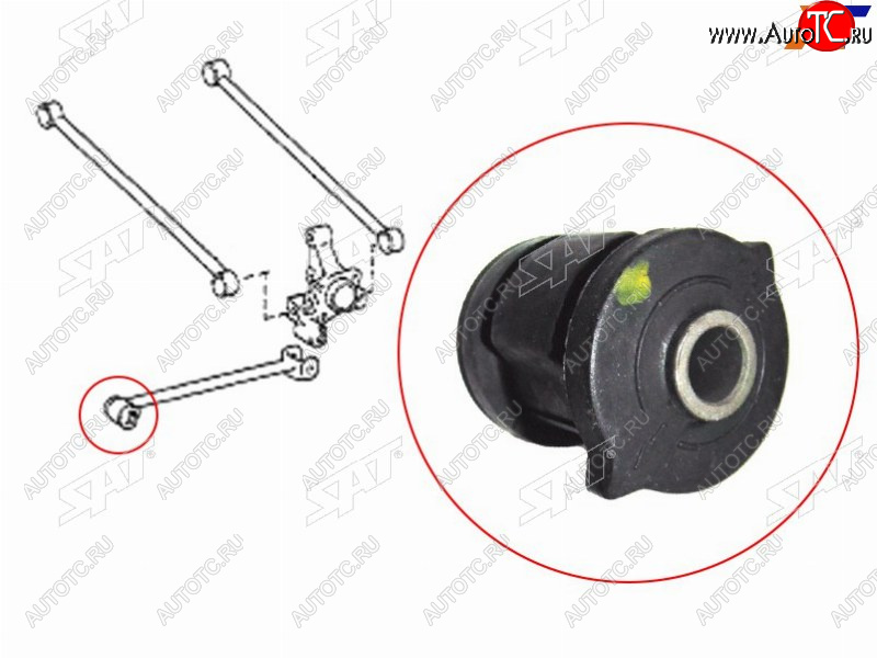 238 р. Сайлентблок задней продольной тяги TOYOTA CALDINACARINACORONACOROLLACAMRYMARK2 QUALIS 4WD 91-01 SAT ST-48725-12460  с доставкой в г. Кинешма