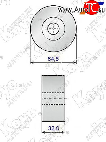 1 559 р. Ролик ремня ГРМ направляющий MMC 4G93,4G94 00- KOYO PU276433RR1D  с доставкой в г. Кинешма