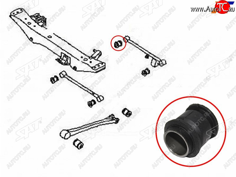 255 р. Сайлентблок Subaru Impreza 92-07  Legacy 89-98 SAT ST-20251-AA031  с доставкой в г. Кинешма