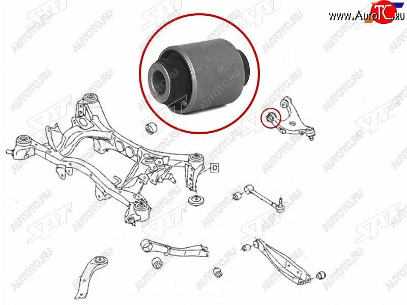 319 р. Сайлентблок Subaru Forester 07-19  Impreza 07-14  Legacy 03-15  Outback 03-15 SAT ST-20252-XA01A-BU  с доставкой в г. Кинешма