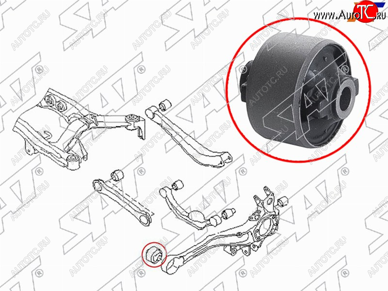 439 р. Сайлентблок Subaru Legacy 98-09  Outback 98-09  Legacy B4 98-03 SAT ST-20254-AE050  с доставкой в г. Кинешма