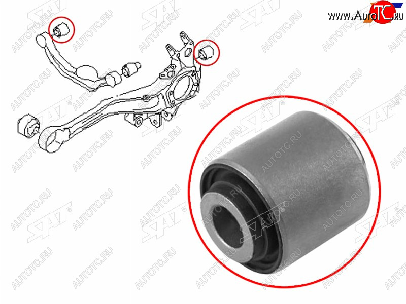 289 р. Сайлентблок Subaru Forester 07-19  Impreza 07-16  Legacy 98-15  Outback 98-15 (Зад) SAT ST-20254-AE020  с доставкой в г. Кинешма