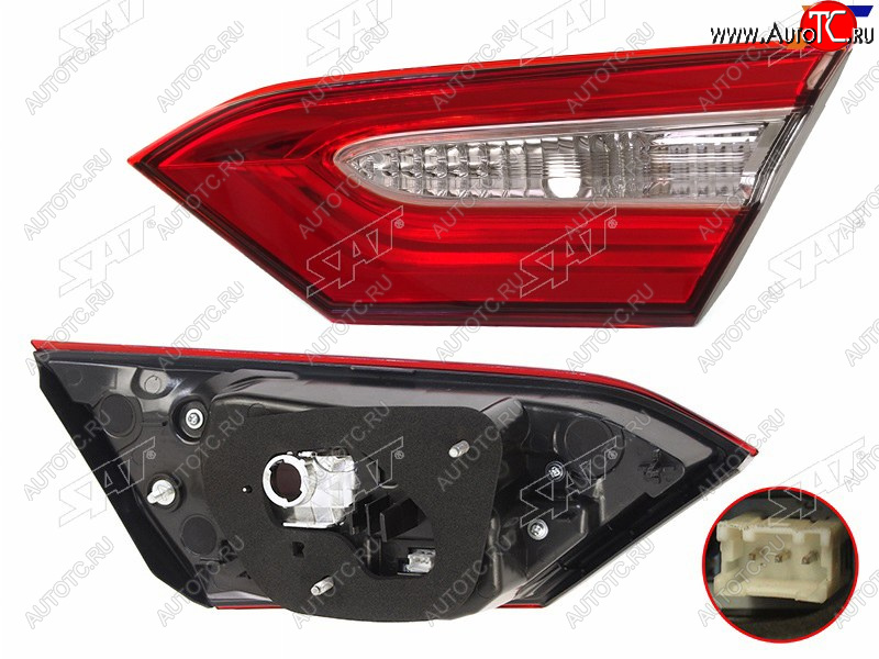 4 949 р. Правый фонарь (внутренний) SAT Toyota Camry XV70 дорестайлинг (2017-2021)  с доставкой в г. Кинешма