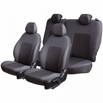 7 199 р. Комплект чехлов для сидений (РЗС 60/40 3Г Жаккард) Дублин Lord Autofashion Лада XRAY (2016-2022) (серый, вставка Стежок серая)  с доставкой в г. Кинешма. Увеличить фотографию 3