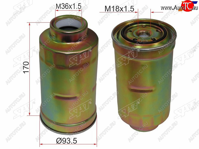 449 р. Фильтр топливный TOYOTA  COASTER 93-DYNA 88-02 LAND CRUISER 80 1HD1HZ 90-98 SAT ST-23303-56040  с доставкой в г. Кинешма