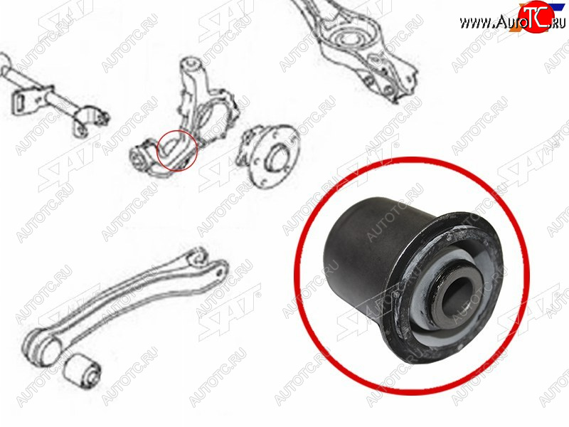 489 р. Сайлентблок Suzuki Escudo 05-08  Grand Vitara 05-16 SAT ST-46150-65J00B  с доставкой в г. Кинешма