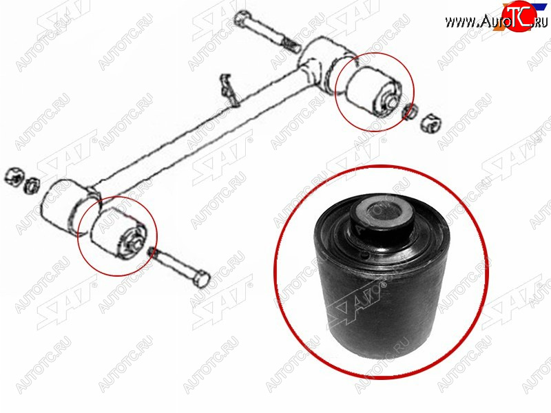 419 р. Сайлентблок Suzuki Escudo 97-05  Grand Vitara 97-05  Jimny 98-19 (Зад) SAT ST-46213-65D01  с доставкой в г. Кинешма