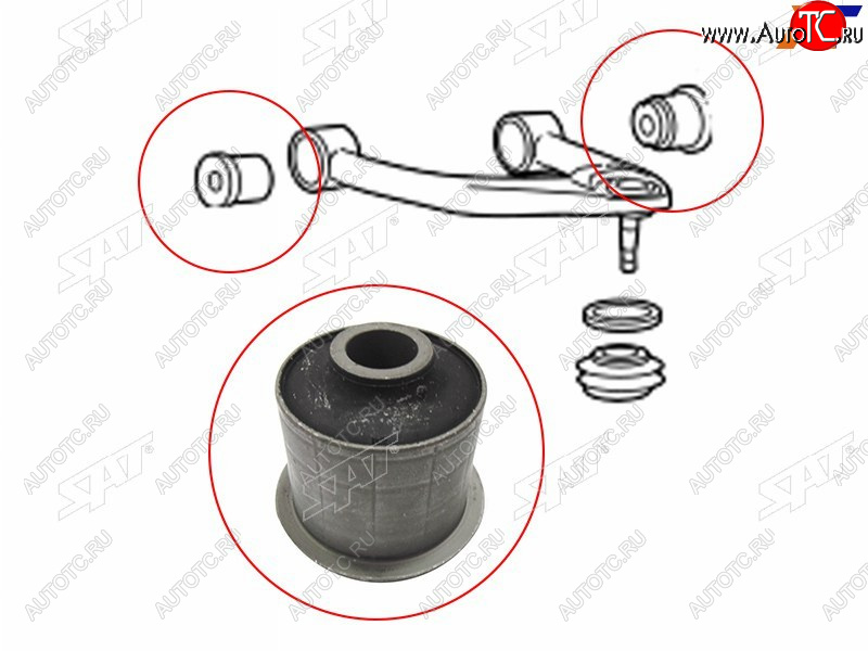 589 р. Сайлентблок Toyota Land Cruiser (J200) 07-21  Lexus LX 07-23  Toyota Sequoia 07-17  Tundra 06-22 SAT ST-48632-0C010  с доставкой в г. Кинешма