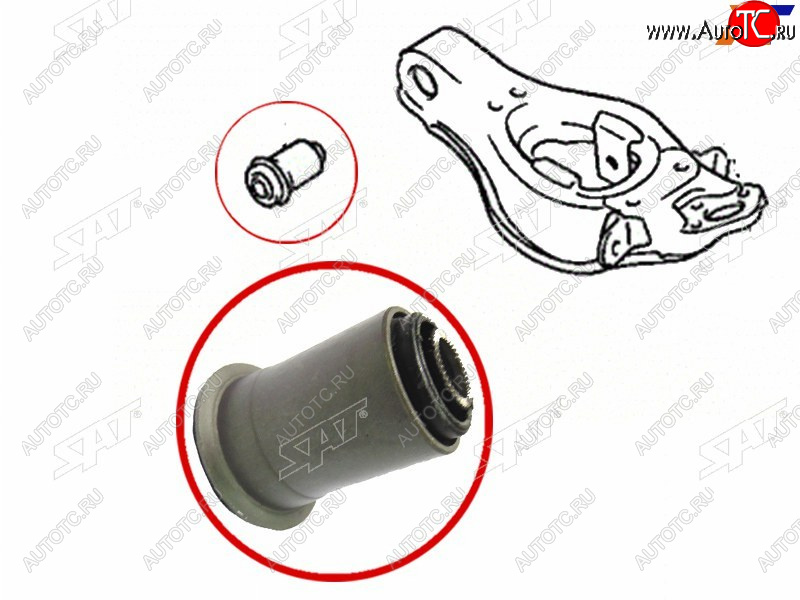 599 р. Сайлентблок Toyota Crown 87-99 (Снизу) SAT ST-48654-30030  с доставкой в г. Кинешма