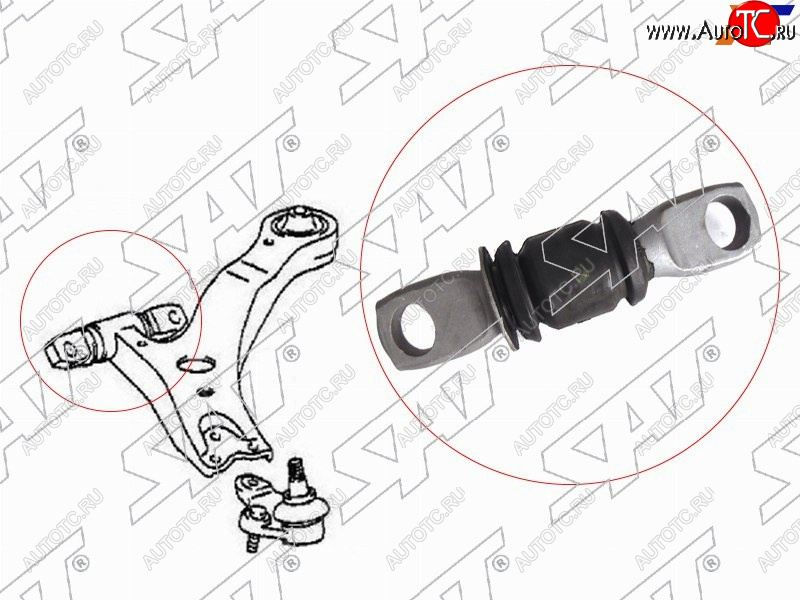 529 р. Сайлентблок передний переднего нижнего рычага TOYOTA HIGHLANDERKLUGERLEXUS RX270350450H 07- SAT ST-48654-33050  с доставкой в г. Кинешма