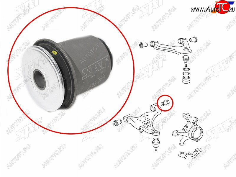 459 р. Сайлентблок Toyota Hilux Pick Up 04-20  Land Cruiser Prado (J120) 02-09  Noah 01-07  Voxy 01-07 SAT ST-48655-0K010  с доставкой в г. Кинешма