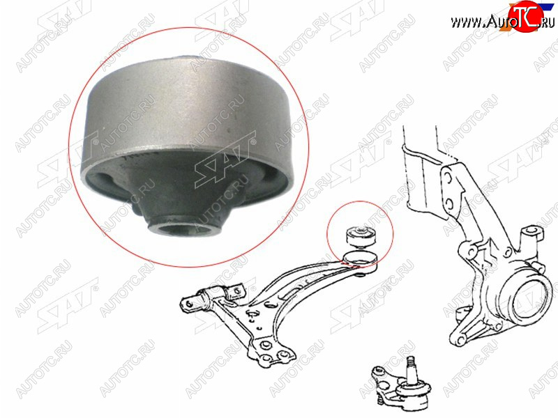 359 р. Сайлентблок Toyota Camry (XV10,XV20) 91-02  Harrier (XU10,XU30) 97-13  Vista 86-90  Lexus ES 96-0 SAT ST-48655-07020  с доставкой в г. Кинешма
