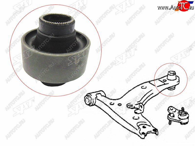 449 р. Сайлентблок RR (вертик) переднего нижнего рычага TOYOTA COROLLASPRINTER 91-02 4WD SAT ST-48655-12130  с доставкой в г. Кинешма