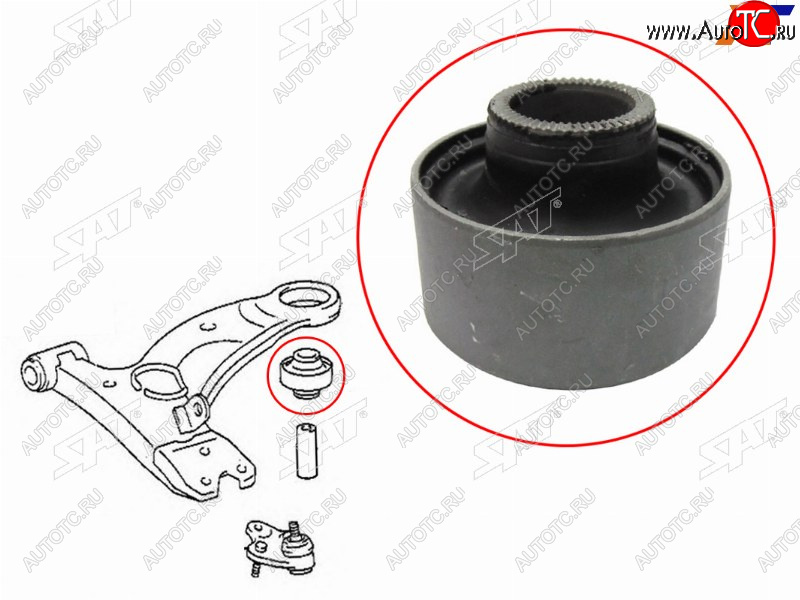 379 р. Сайлентблок Toyota Gaia 98-04  Ipsum (SXM10) 96-01  Nadia 98-03 (Снизу Перед) SAT ST-48655-44010  с доставкой в г. Кинешма