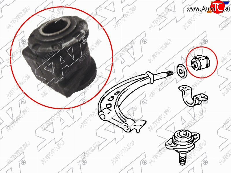 379 р. Сайлентблок Toyota Estima 90-99  Estima Emina 92-99  Previa 90-00 (Перед) SAT ST-48655-28010  с доставкой в г. Кинешма