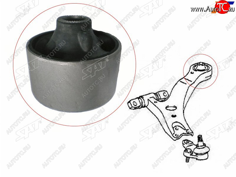 399 р. Сайлентблок Toyota Camry (XV30,XV40,XV50) 01-21  Harrier (XU30) 03-13  Daihatsu Atrai 99-05  Siri SAT ST-48655-33050  с доставкой в г. Кинешма