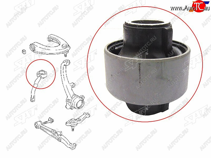 439 р. Сайлентблок Toyota Crown 95-07  Mark II (X90,X100,X110) 92-04  Lexus IS 98-05  Toyota Altezza 98- SAT ST-48655-22030  с доставкой в г. Кинешма