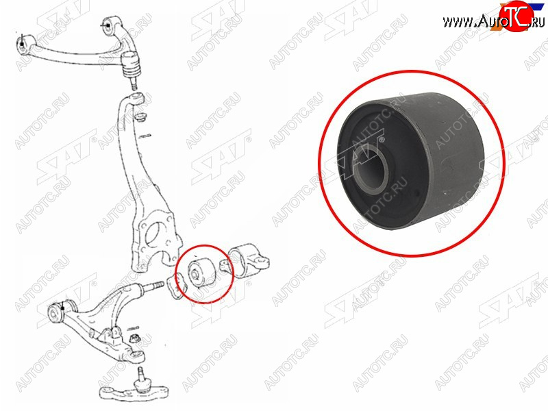 789 р. Сайлентблок Lexus LS 00-06  Toyota Celsior 00-06 SAT ST-48655-50012  с доставкой в г. Кинешма