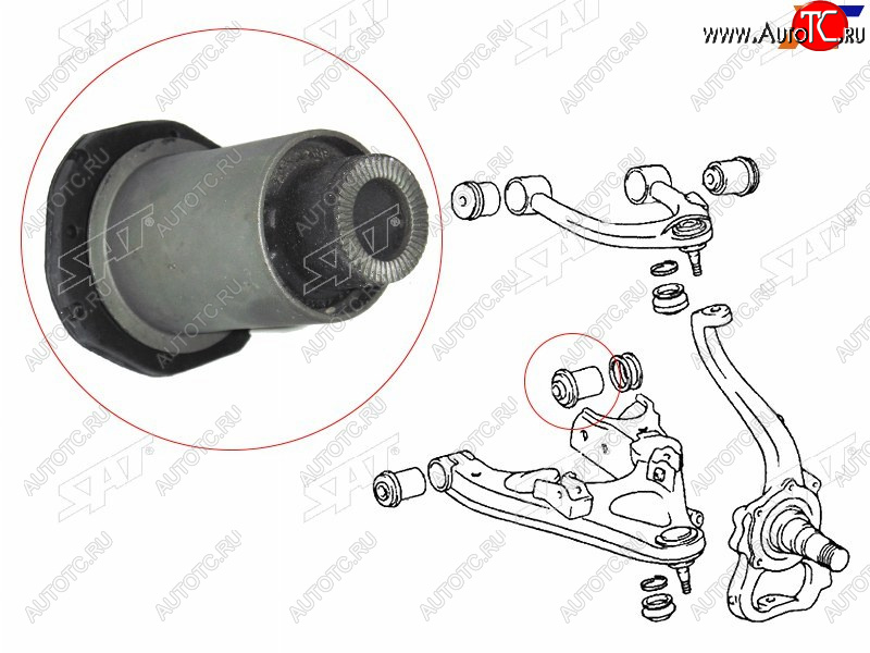 749 р. Сайлентблок Toyota Land Cruiser (J100) 98-07  Lexus LX 98-07  Toyota Land Cruiser Cygnus 98-07 (Сн SAT ST-48655-60020  с доставкой в г. Кинешма