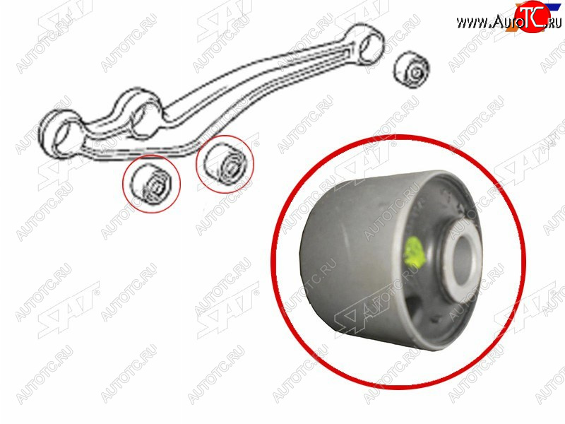469 р. Сайлентблок Nissan Patrol 87-10  Toyota Land Cruiser (J100,J80) 80-  Land Cruiser Prado (J70) 87-9 SAT ST-48702-60050  с доставкой в г. Кинешма