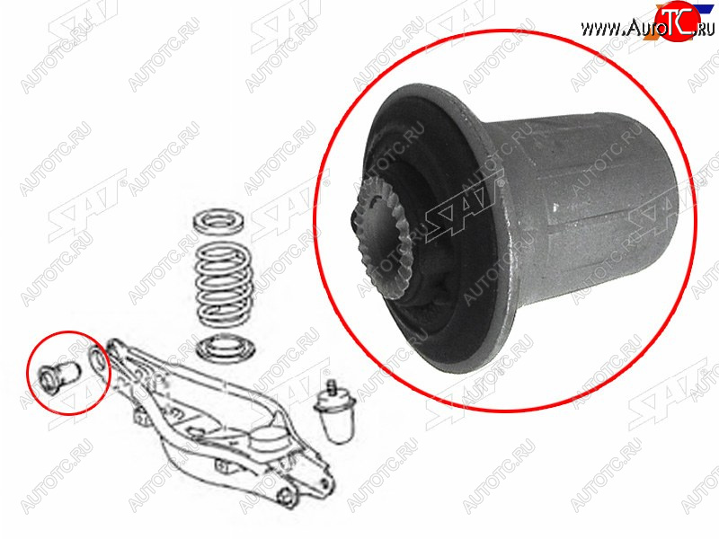 349 р. Сайлентблок Toyota Avensis (T270) 08-18  Corolla (E150) 06-13  RAV4 (XA30,XA40) 05-19  Lexus NX 1 SAT ST-48704-42050  с доставкой в г. Кинешма